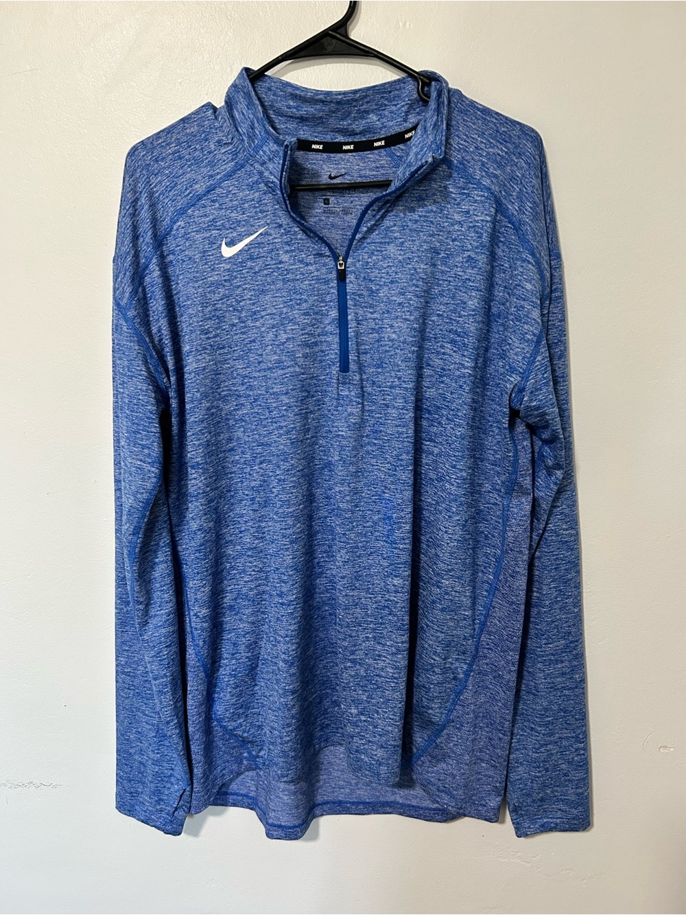 Nike Blue Heather Dri-FIT Quarter-Zip Pullover